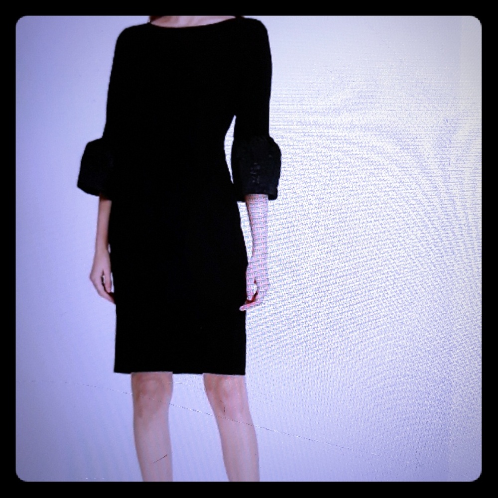 Lauren Ralph Lauren Rufflled-sleeves Sheath dress